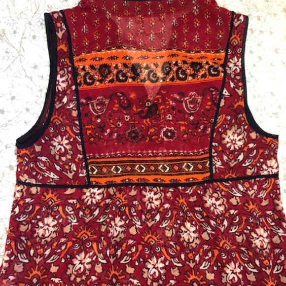 Lucky Brand Slvless Patterned Blouse - Picture 3 of 8